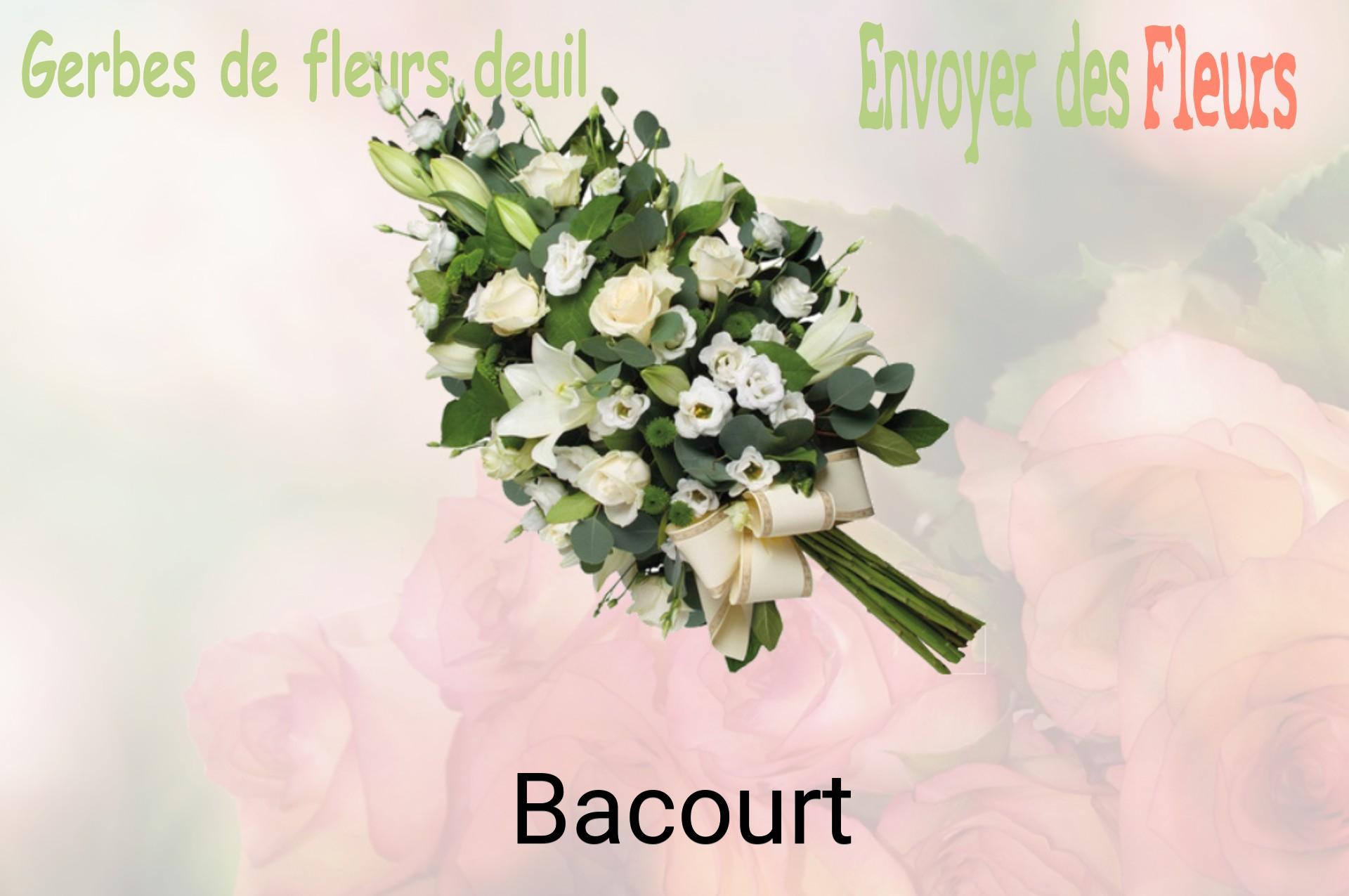 Gerbe de fleurs de deuil livrée à Bacourt